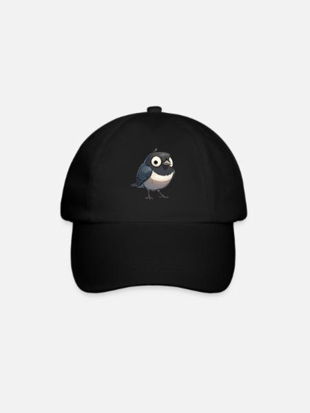 Elstern Elster - Baseballkappe - Schwarz/Schwarz