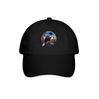 Elstern Elster - Baseballkappe - Schwarz/Schwarz - Vorne