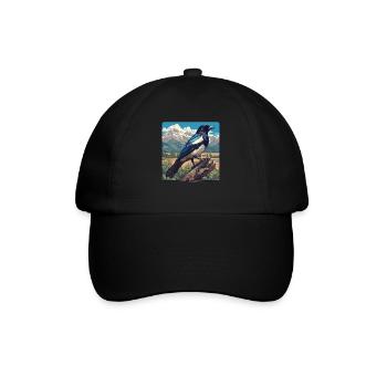 Elstern Elster - Baseballkappe - Schwarz/Schwarz - Vorne
