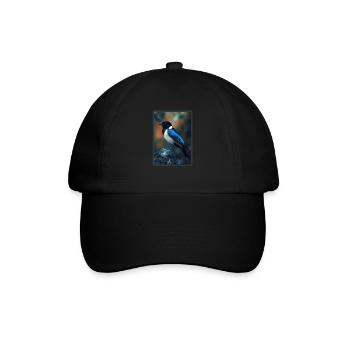 Elstern Elster - Baseballkappe - Schwarz/Schwarz - Vorne
