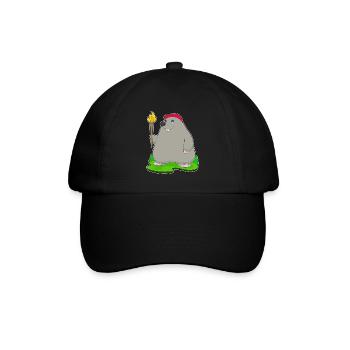 Maulwurf Fackel - Baseballkappe - Schwarz/Schwarz - Vorne