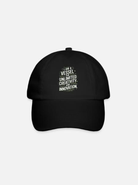 Ich Bin Ein Gefäß Für Unbegrenzte Kreativität Und - Baseballkappe - Schwarz/Schwarz