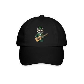 Waschbär - Baseballkappe - Schwarz/Schwarz - Vorne