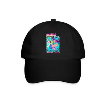 Manga Bücher Manga Liebhaber - Baseballkappe - Schwarz/Schwarz - Vorne