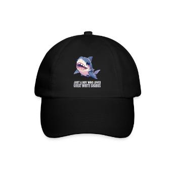 Weiße Haie Weißer Hai - Baseballkappe - Schwarz/Schwarz - Vorne