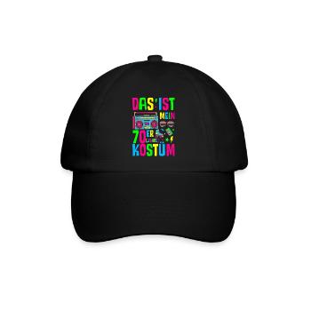 Das ist mein 70er Jahre Kostüm - Baseballkappe - Schwarz/Schwarz - Vorne