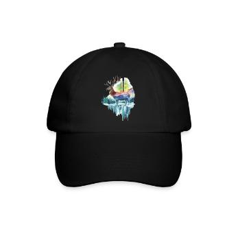 Reh - Baseballkappe - Schwarz/Schwarz - Vorne