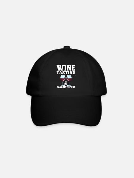 Wine Tasting Funny Wine Lover - Baseballkappe - Schwarz/Schwarz