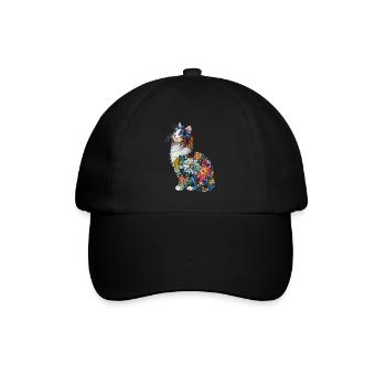 Norwegische Waldkatze - Baseballkappe - Schwarz/Schwarz - Vorne
