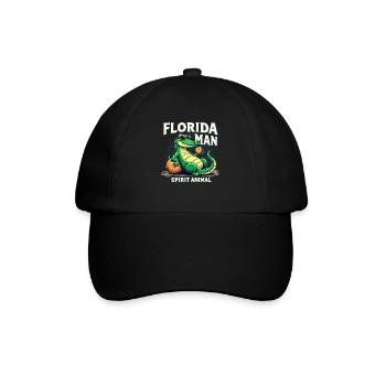 Alligator Krokodil Reptil Enthusiast Sumpf - Baseballkappe - Schwarz/Schwarz - Vorne