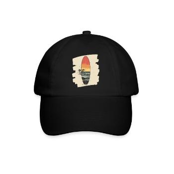 Surfbrett - Baseballkappe - Schwarz/Schwarz - Vorne