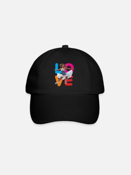 EISKUNSTLAUF LOVE - Baseballkappe - Schwarz/Schwarz