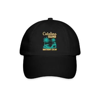 Catalina Island Birthday Crew - Baseballkappe - Schwarz/Schwarz - Vorne