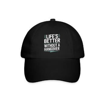 Sober Living Recovery Lifestyle Alcohol-free - Baseballkappe - Schwarz/Schwarz - Vorne