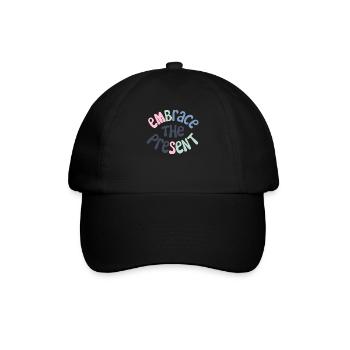 Inspiriere Spiritualität Zitat: Embrace The - Baseballkappe - Schwarz/Schwarz - Vorne