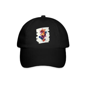 Frühling Frühlingsanfang Blume Blumen - Baseballkappe - Schwarz/Schwarz - Vorne