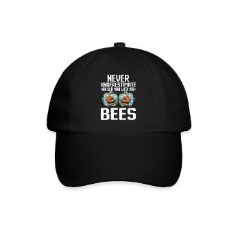 Beekeeping Bees Beekeeper - Baseballkappe - Schwarz/Schwarz - Vorne