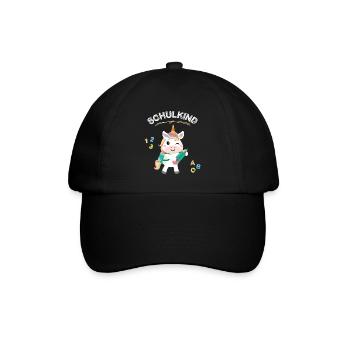 Schulkind Schule Schüler Schülerin Berufsschule - Baseballkappe - Schwarz/Schwarz - Vorne