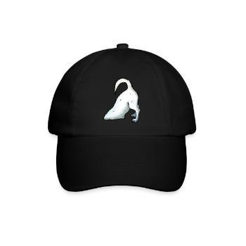 Jack Russel buddelt - Baseballkappe - Schwarz/Schwarz - Vorne