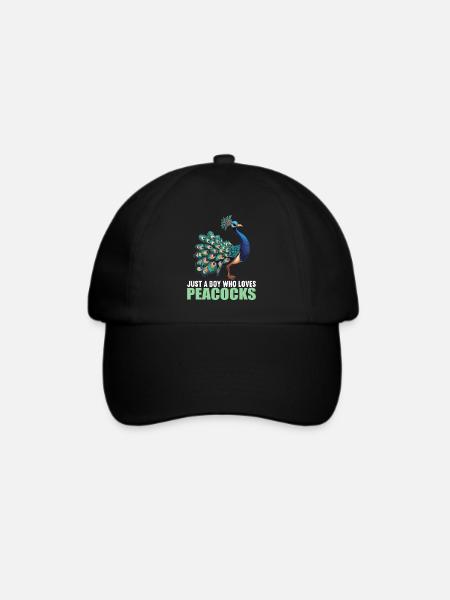 Pfaue Pfau - Baseballkappe - Schwarz/Schwarz