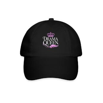 Drama Queen Königin Prinzessin Selbstwert Frauen - Baseballkappe - Schwarz/Schwarz - Vorne