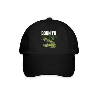 Alligator Krokodil Reptil Enthusiast Sumpf - Baseballkappe - Schwarz/Schwarz - Vorne
