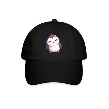 Pinguine Pinguin - Baseballkappe - Schwarz/Schwarz - Vorne