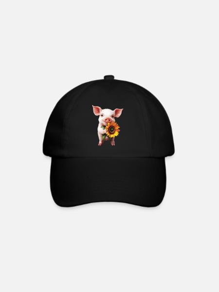 Schildkröte - Baseballkappe - Schwarz/Schwarz