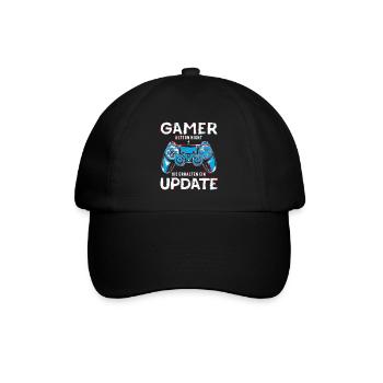 Gamer Geburtstag Update Jungen Männer Nerd Gaming - Baseballkappe - Schwarz/Schwarz - Vorne