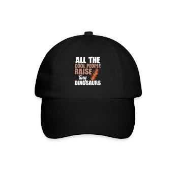 Alle Coolen Leute Züchten Winzige Dinosaurier - Baseballkappe - Schwarz/Schwarz - Vorne