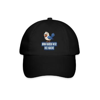 NUN HABEN WIR DIE KACKE - Baseballkappe - Schwarz/Schwarz - Vorne