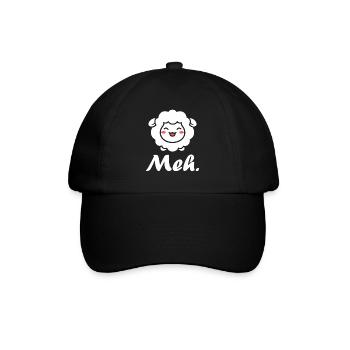 Schaf - Baseballkappe - Schwarz/Schwarz - Vorne
