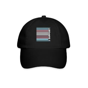 Transgender Trans LGBT Pride - Baseballkappe - Schwarz/Schwarz - Vorne