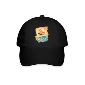 Shiba Inu - Baseballkappe - Schwarz/Schwarz - Vorne