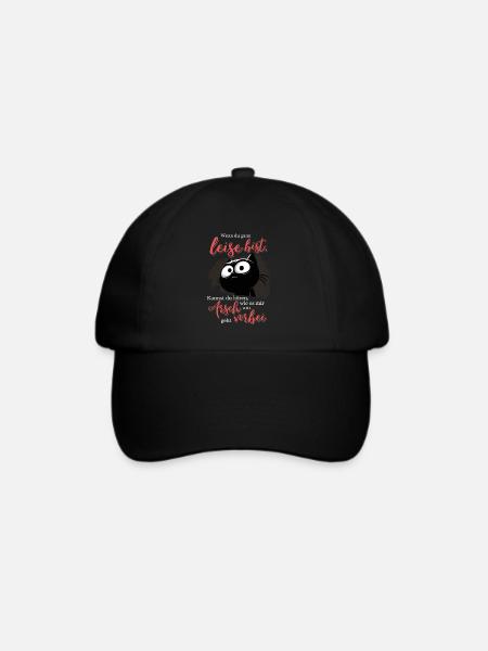 Wenn Du leiste bis Am Arsch vorbei Schwarze Katze - Baseballkappe - Schwarz/Schwarz