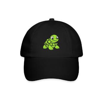 Schildkröte - Baseballkappe - Schwarz/Schwarz - Vorne