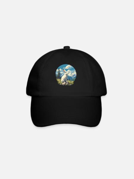 Hasen Hase - Baseballkappe - Schwarz/Schwarz