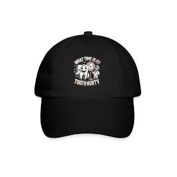 Wie spät ist es? Zahn Hurty - Baseballkappe - Schwarz/Schwarz - Vorne