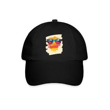Sonnenbrille Sommer Palmen - Baseballkappe - Schwarz/Schwarz - Vorne