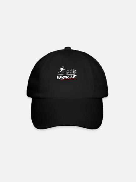 Führungskraft – Lustiges Hunde-Gassi-Shirt - Baseballkappe - Schwarz/Schwarz