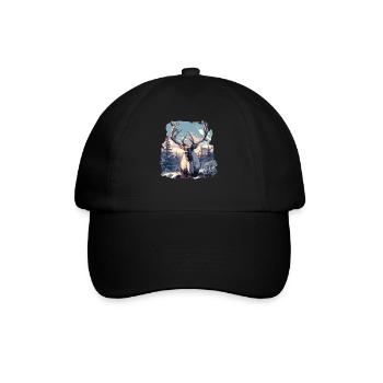 Rentiere Rentier - Baseballkappe - Schwarz/Schwarz - Vorne