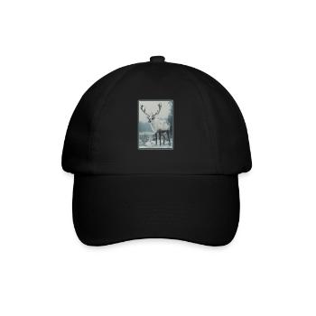 Rentiere Rentier - Baseballkappe - Schwarz/Schwarz - Vorne