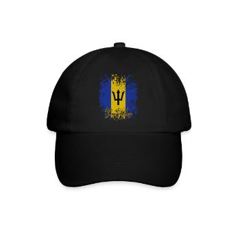 Flagge von Barbados, Barbados-Stolz - Baseballkappe - Schwarz/Schwarz - Vorne