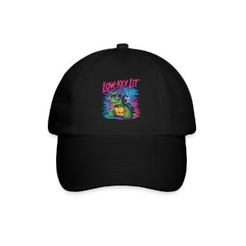 Low-Key Lit Schildkröte - Baseballkappe - Schwarz/Schwarz - Vorne