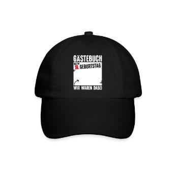 T-Shirt 18. Geburtstag Junge Lustiges Geschenk 18. - Baseballkappe - Schwarz/Schwarz - Vorne