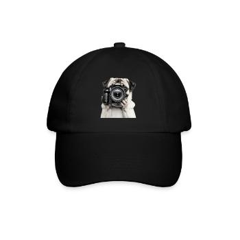 Mops - Baseballkappe - Schwarz/Schwarz - Vorne