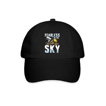 Furchtlos Am Himmel Paragliding Abenteuer - Baseballkappe - Schwarz/Schwarz - Vorne