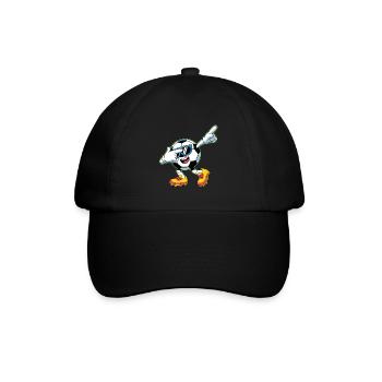 Dabbing Fußball Lustiger Fußball - Baseballkappe - Schwarz/Schwarz - Vorne