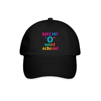 Satz mit O 2 - Baseballkappe - Schwarz/Schwarz - Vorne