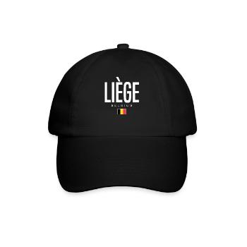 Liège Belgien - Baseballkappe - Schwarz/Schwarz - Vorne